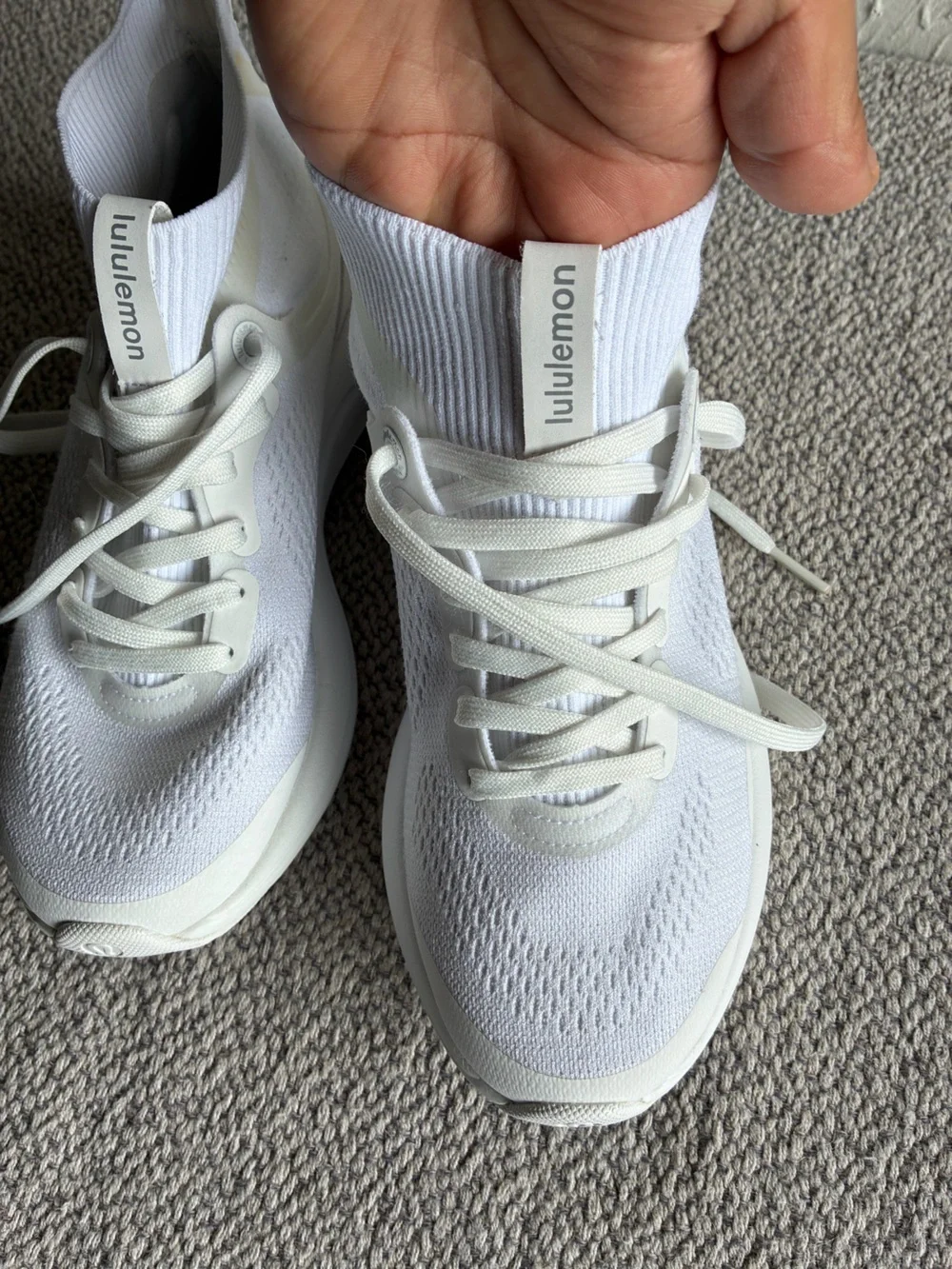Lululemon Chargefeel Workout Mid White Running Shoes Women's.Sz 6
